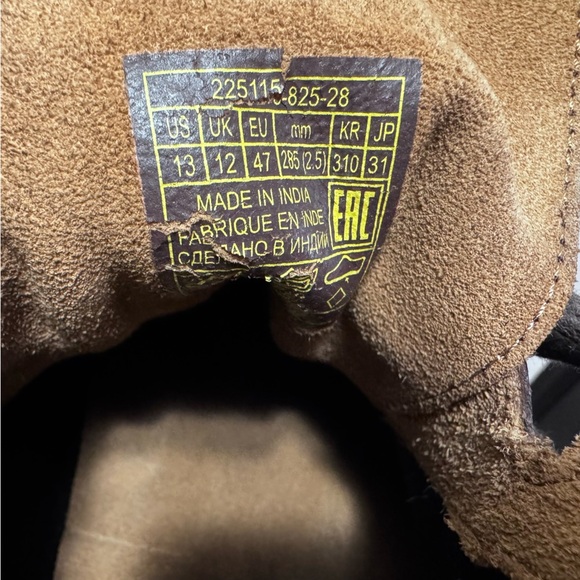 Levi's Emerson Leather Boots Size 13 Brown Leather Lace Up Ankle Boots - Picture 14 of 16